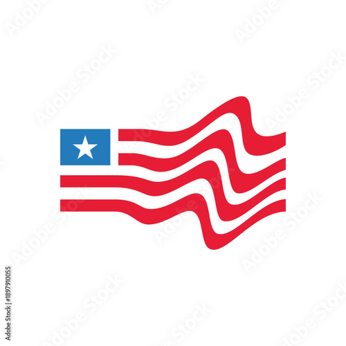 American Flag Democratic Logo
