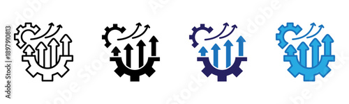 Improvement Icon Multi Style Vector Illustration