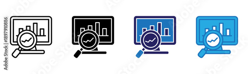 Analysis Icon Multi Style Vector Illustration