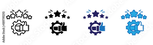 Rating Icon Multi Style Vector Illustration