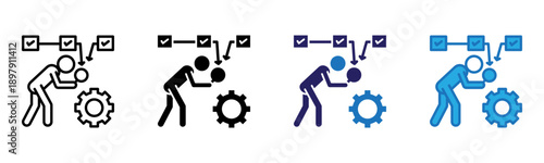 Inspection Icon Multi Style Vector Illustration