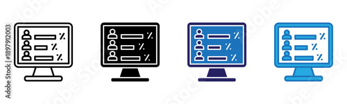 Survey Icon Multi Style Vector Illustration