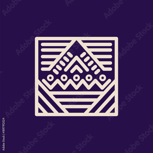 Aztec Ethnic Abstract Geometric Logo