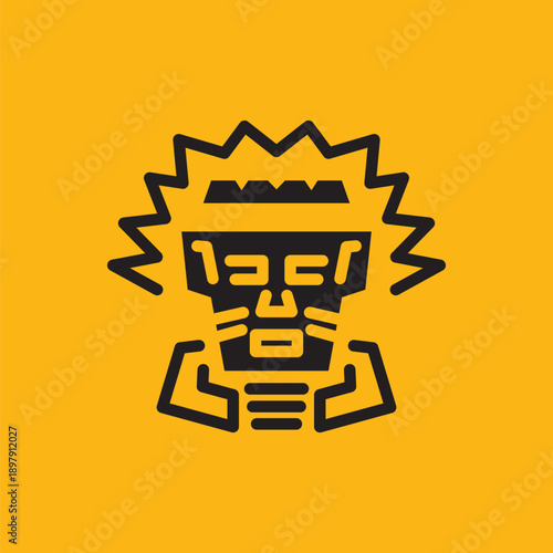 Aztec Maya Mexican Decorative Logo