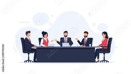 Business Meeting Team Collaboration Discussion Strategy Boardroom