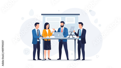 Business Team Meeting Presentation Strategy Collaboration Office Discussion