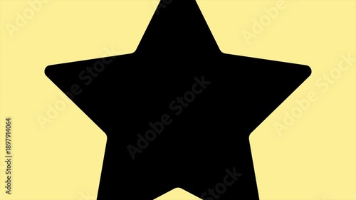 Star pop up transition animation on black background, Star Zoom in and zomm out transittion effect