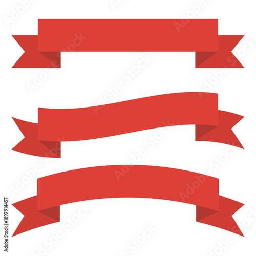 リボン　赤　イラスト　ベクター