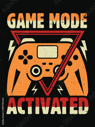 Game Mode Activated Gamer Graphic Design for Gaming Enthusiasts