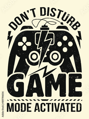 gaming mode activated do not disturb sign with gamepad