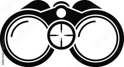 Binoculars with crosshair reticle icon