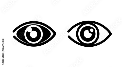 Human Eye Vision Icons for Visual Identity Optometry Surveillance and Observation Concepts