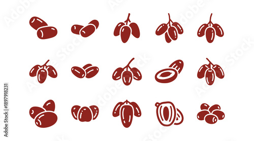 vector illustration, the Date Fruit icon is pixel-perfect, making it perfect for apps, websites, and presentations.
