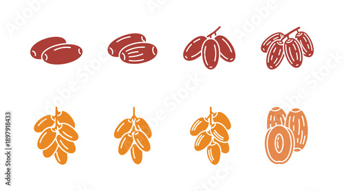As a vector illustration with an editable stroke, the Date Fruit icon is pixel-perfect, making it a great fit for apps, websites, and presentations.
