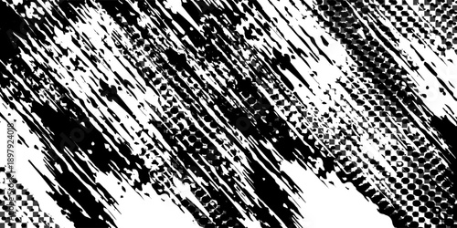 Abstract speed lines style orange color halftone banner design template.