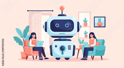 Robot assistant collaborates with people working remotely at home