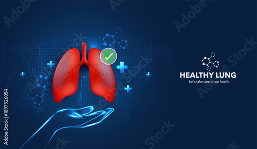 Health care and medical about lungs. respiratory disease, lung cancer, bronchitis, bronchial asthma, tuberculosis, pneumonia, hospital. world no tobacco day. lung disease treatment for hospital.