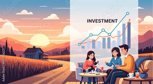 Rural sunset and urban investment growth side by side