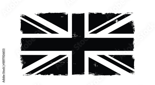 A distressed and textured representation of the union jack flag