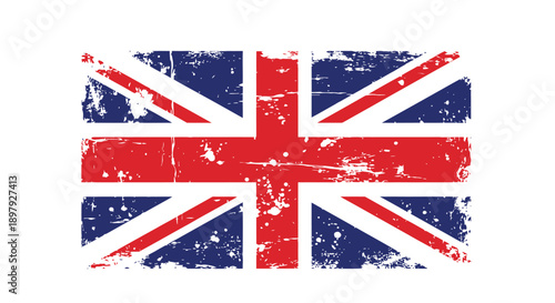 Distressed union jack a weathered representation of the united kingdom s flag