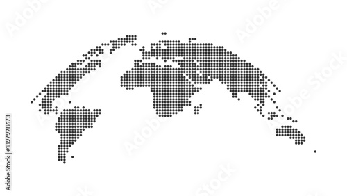 pixel world map. pixelated world map silhouette on white background