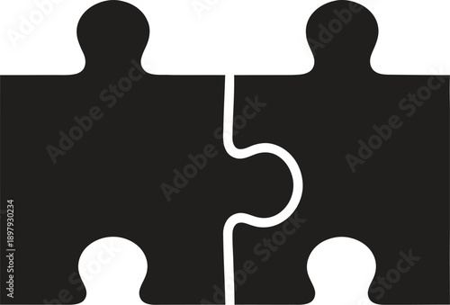 Two interlocking puzzle pieces icon