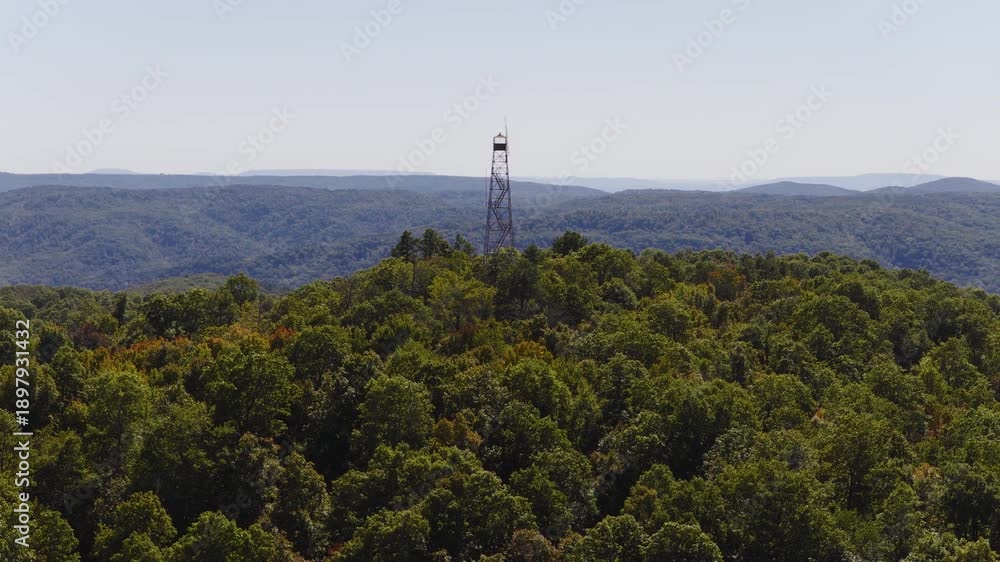 Lookout Ar Devil's Knob Lookout Tower Structure In Ozark National Forest, Arkansas ...
