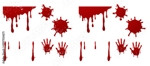 血飛沫や手形のセット