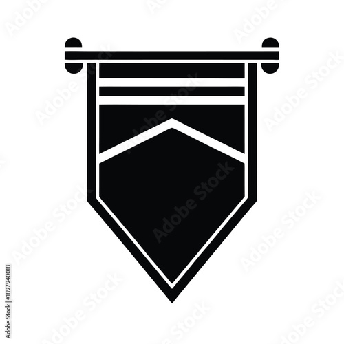 Banner With Thin Trim Vector Illustration