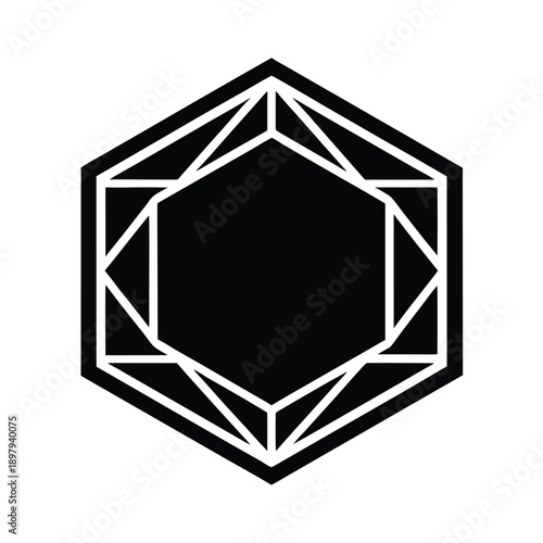 Bold Geometric Frame Vector Illustration
