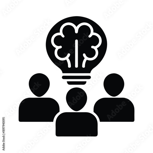Brainstorm Session Icon Vector Illustration