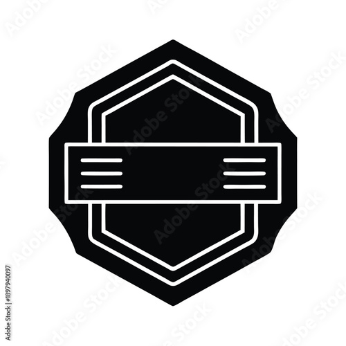 Bold Line Label Vector Illustration