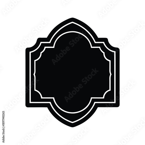Elegant Arched Label Vector Illustration