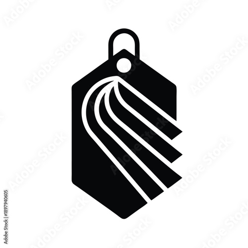 Layered Ribbon Tag Vector Illustration