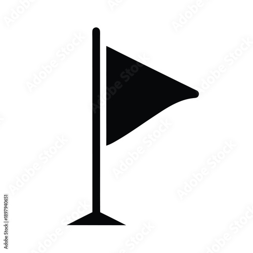 Milestone Flag Icon Vector Illustration
