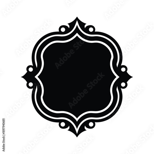 Monogram Frame Border Vector Illustration