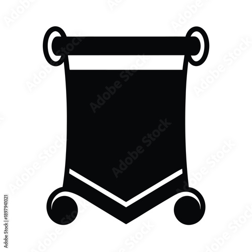 Scroll Banner Label Vector Illustration