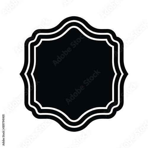 Wavy Border Frame Vector Illustration