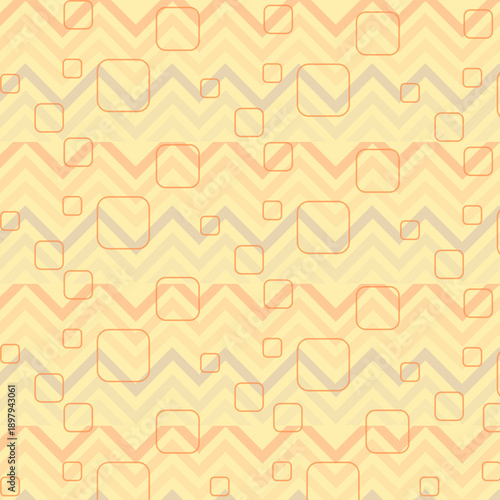 Abstract Geometric Seamless Pattern with Warm Yellow Pastel Background