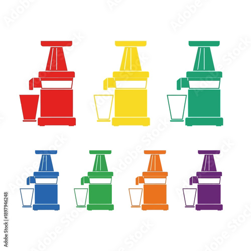 Colorful Juicers and Glasses Collection