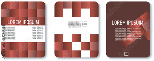 Red Geometric Business Card Templates with Modern Design and Placeholder Text