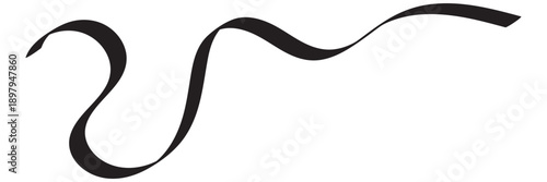 Abstract flowing wave calligraphy Curve lines minimalist background. Minimal abstract illustration of smooth black flowing lines on white background, symbolizing motion, elegance, and modern design . 