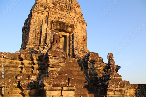 ruined ancient hindu and buddhist khmer temple (pre rup) in angkor in siem reap in cambodia 
