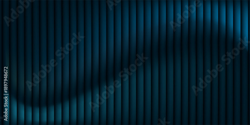 Colorful neon texture with vibrant shades of blue green gradients and bright smooth fluted vertical lines. distorted prism
