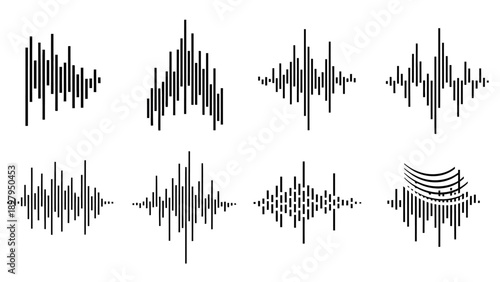 Sound Waveforms Collection: Audio Visualizer Icons Set