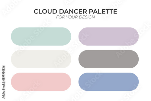 Cloud dancer palette for your design. Harmonious trendy colors 2026.