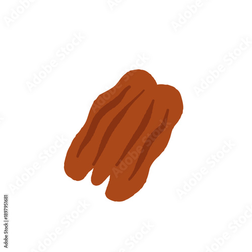 Collection of different nuts. Peanut, walnut, hazelnut, pistachio, almond and cashew. Concept of healthy food. Products for snack. Vector flat illustration.