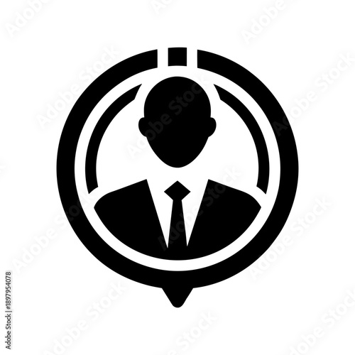 Recruitment Headhunting Icon Isolated on White.