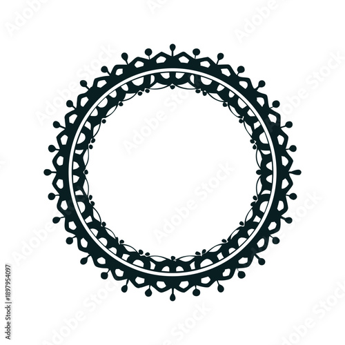 Abstract Tribal Circle Frame Element
