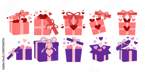 Valentines Day Gift Box Illustration